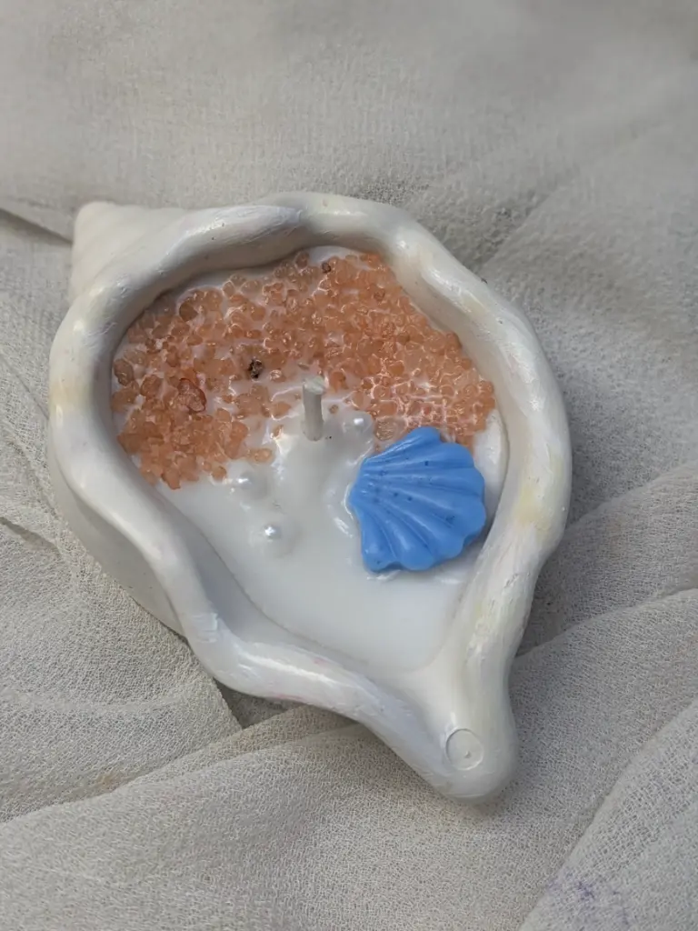 Seashell conch candle 