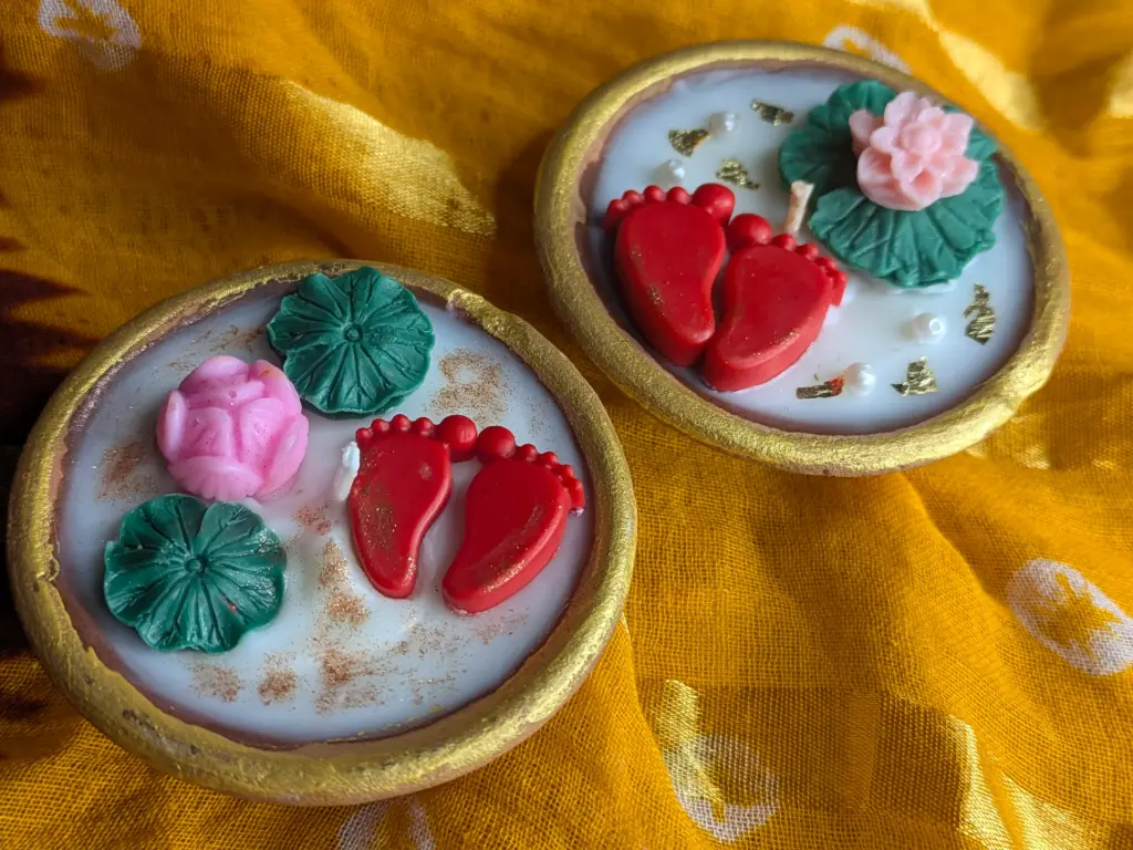 Laxmi lotus foot candle(1 piece)