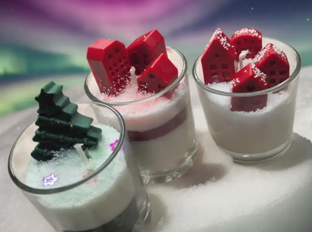 Christmas theme candle