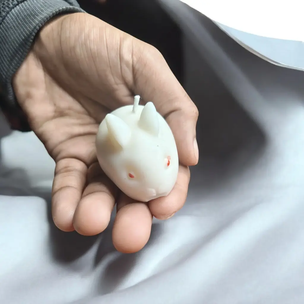 Bunny rabbit candle