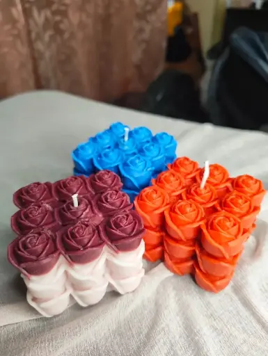 Rose bubble Candle 