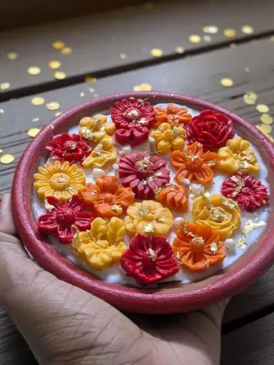 Floral bliss diya