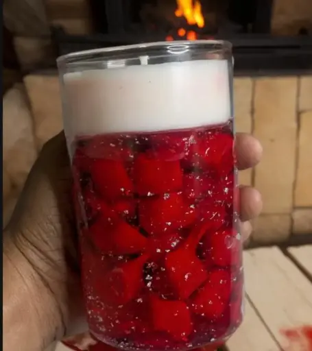 Mini heart jar candle 